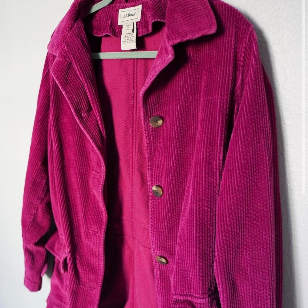 L.L. Bean Women's Fuchsia Corduroy Jacket